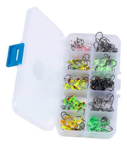 Para 100pcs Ganchos De Cabeza Plomado Pescador Aparejo