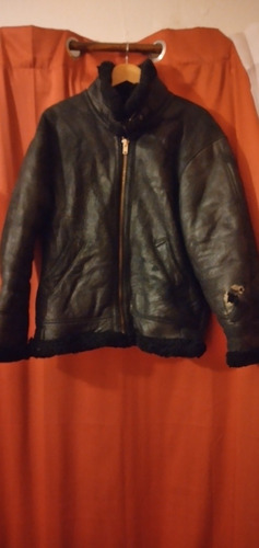 Campera Negra De Cuero Y Corderito. Ultima Moda!!!!