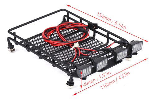 Portaequipajes De Metal Rc De Tamaño Mediano Con Luces Led