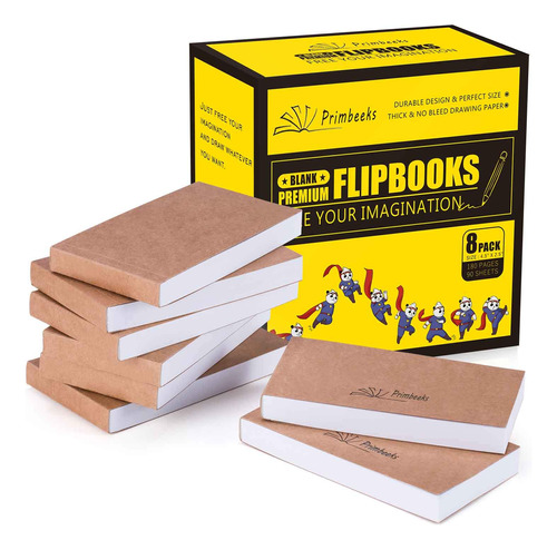 Primbeeks Premium Flipbooks En Blanco, 720 Hojas (1440 Págin