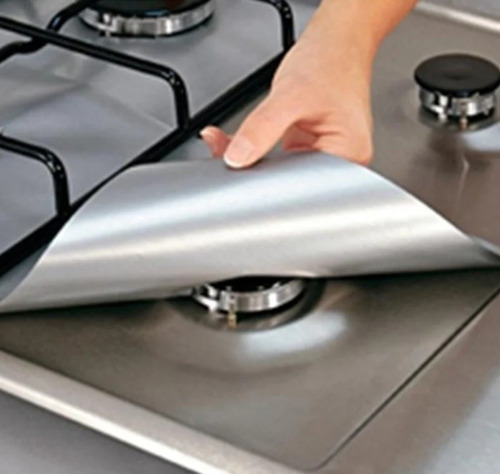 Imagen 1 de 1 de 60x Láminas De Aluminio 27x27 Cm Protege Cocina Limpia Rapid