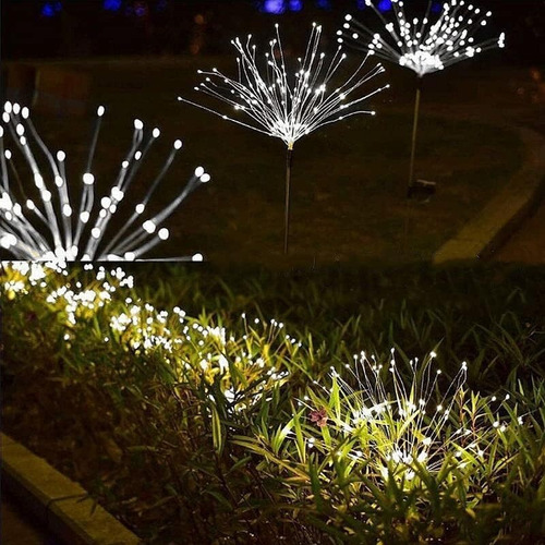 Lámpara Pirotécnica Solar De Jardín Resistente Al Agua