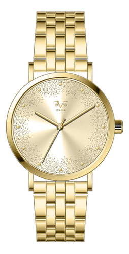 Reloj De Mujer V1969 Italia 1122-12 Dorado Tablero Dorado