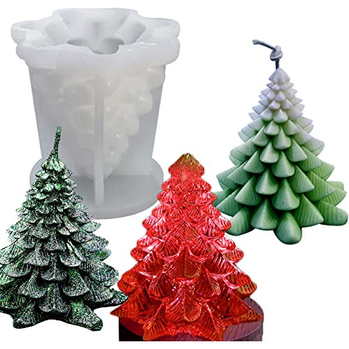 Moldes De   Para Velas En Forma De Árbol De Navidad, M...