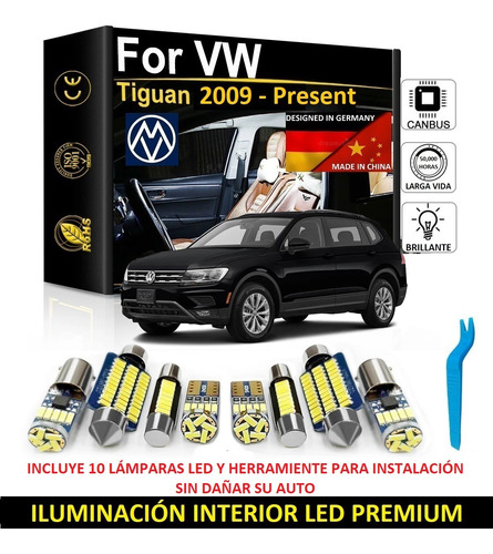 Kit Iluminación Interior Premium Led Vw Tiguan Mk1 Mk2