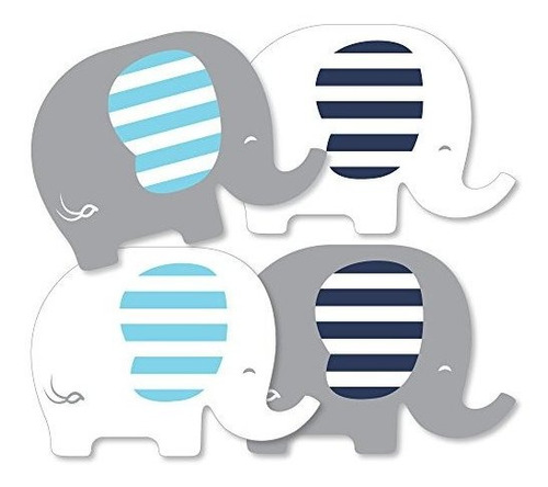 Elefante Azul  Adornos De Diy Boy Baby Shower O Cumpleaños 