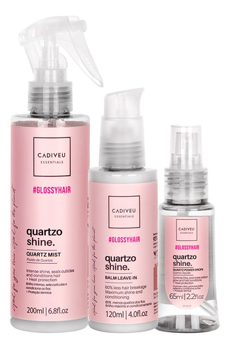 Kit Cadiveu Professional Quartzo Shine Fluído Balm E Óleo