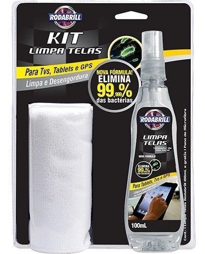 Kit Limpa Telas Rodabrill 100ml + Pendrive 16 Gb