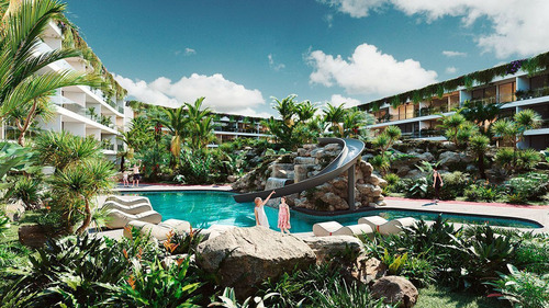 Estudio De Lujo En Venta En Playacar, 4 Albercas, Area Para