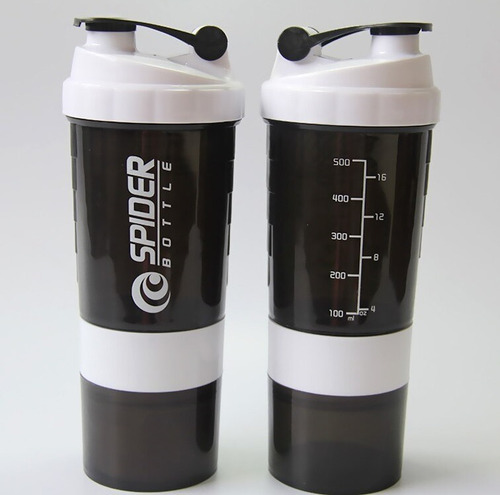 Imagen 5 de 8 de Botella Shaker Mezcladora Vaso Deportivo Porta Proteína