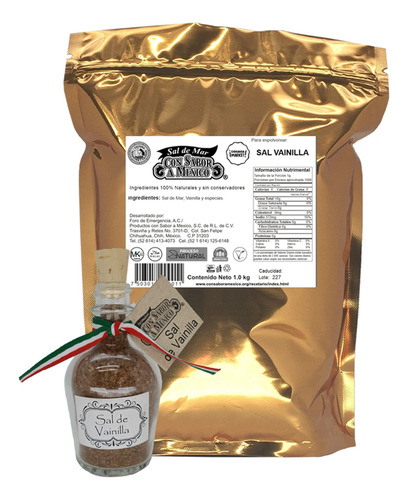 Sal De Mar Con Vainilla C/ Especias Y Condimentos Naturales