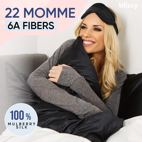 Funda De Almohada De Seda Blissy - Seda 100% Pura De Morera