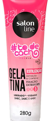 Salon Line Gelatina Fijación Extra Fuerte Gel Peinado 280gr