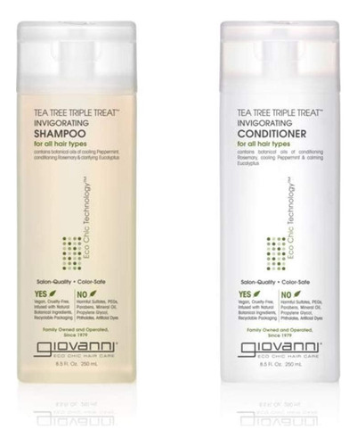 Giovanni Champú Y Acondicionador Árbol De Té 2x250ml