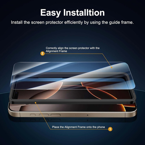 New'c 3 Protectores De Pantalla Para iPhone 16 Pro Max (6,9