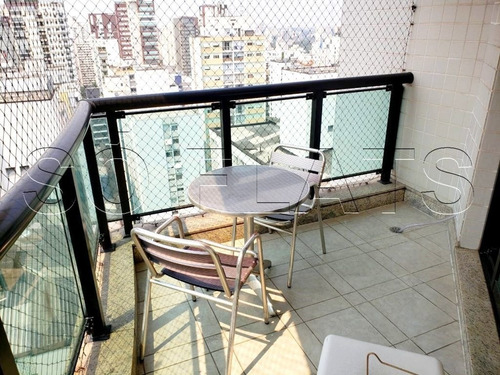 Imagem 3 de 15 de Flat Alto Padrão No Paraíso 100m² 02 Dorms E Cozinha Completa - Sf34042