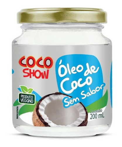 Óleo De Coco Sem Sabor 200ml Coco Show Copra