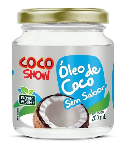 Óleo De Coco Sem Sabor 200ml Coco Show Copra Original