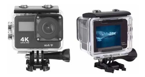 Câmera Go Cam Ultra Pro Full Hd 4k Sport Wifi A Prova D'água Cor Preto
