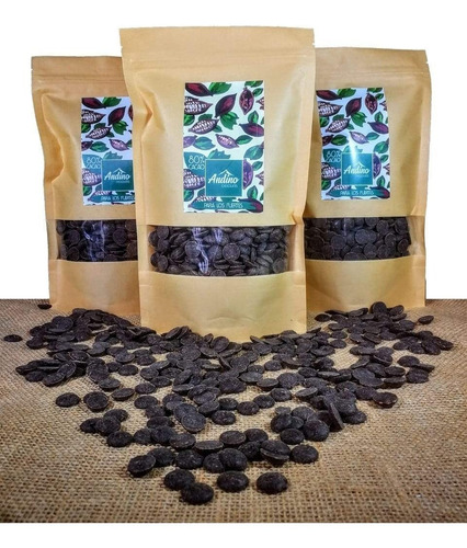 Chocochips Andino 80% Cacao - Vegano Y Libre De Gluten  500g
