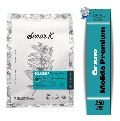 Café Grano Molido Premium Sr K Blend Manizales 100% Arábica 