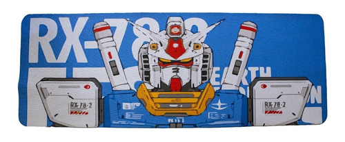 Gundam Blue Rx78 Mouse Pad Genérico Xl 80x30 Cm Para Pc