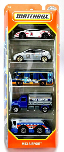 Estuche Matchbox Mbx Airport X 5 Vehiculos 