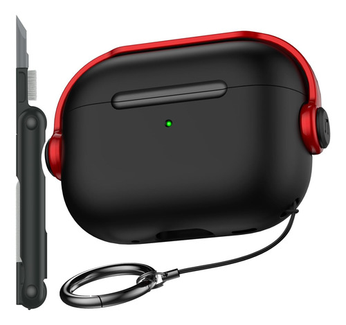 R-fun AirPods Pro Funda Con Bloqueo Seguro Y Kit De Limpieza