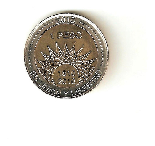 Monedas Argentinas 1 Peso 2010 Mar Del Plata Sc