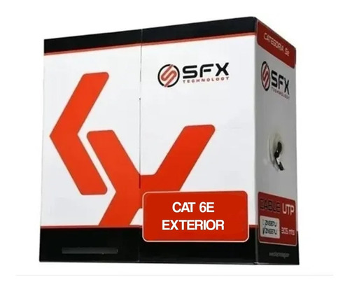 Imagen 1 de 5 de Bobina De Cable Utp Sfx Cat 6e Doble Vaina Exterior 305mts