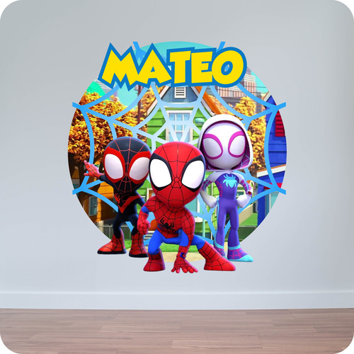 Vinilo Impreso Personalizado Con Nombre Spidey 100 Cm