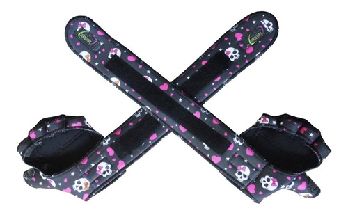 Luva Neoprene Com Munhequeira Caveirinha Feminina P/m/g.