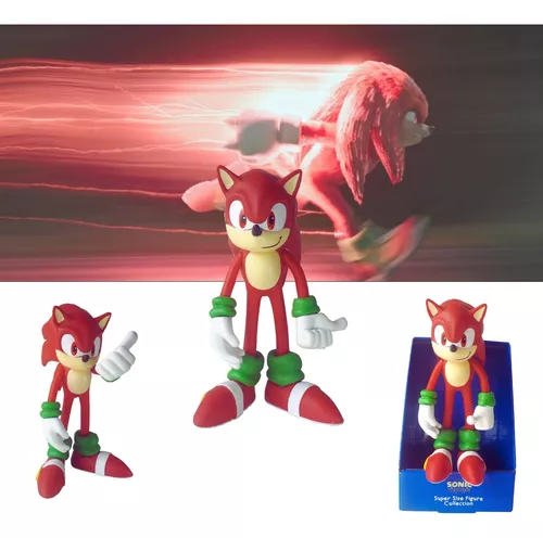 Boneco Sonic vermelho no articulado, original Sega, de 25 cm usado