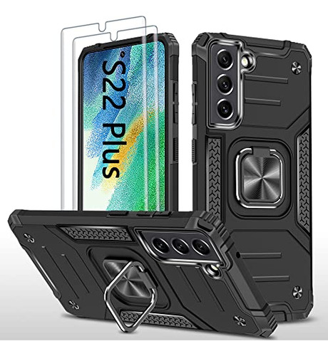 Funda Para Galaxy S22 Plus Negro Piel Sintetica -4