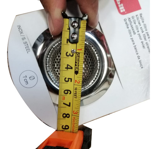 Rejilla O Filtro Para Fregadero De Cocina 7 Cm Inox Ibili