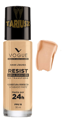 Base Liquida Vogue Resist 24 Horas, Vainilla, Canela, Miel