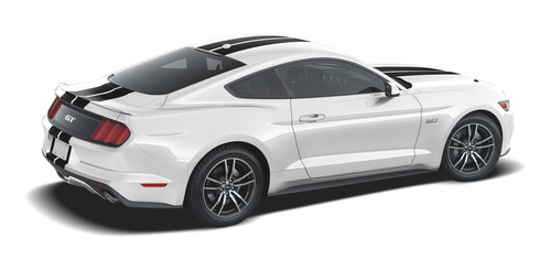 Imagen 2 de 7 de Calcomanias Vinilo Negro Doble Linea Ford Mustang