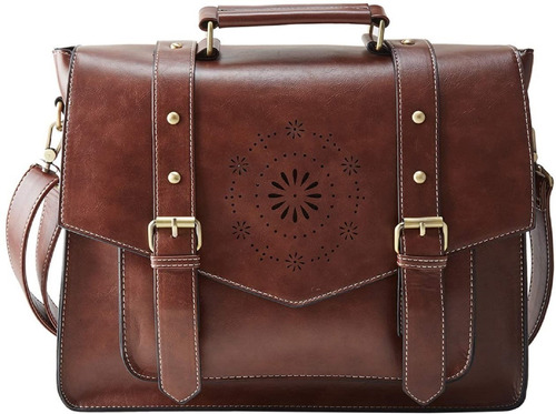 Ecosusi Maletín Para Mujer Messenger Laptop Bag Pu Leather 