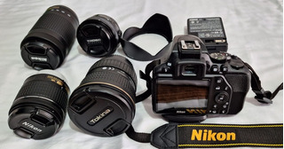 Nikon D3500 + 4 Lentes [zoom +gran Angular] + Maletin Nikon