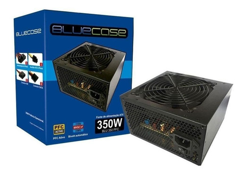 Imagem 2 de 2 de Fonte de alimentação para PC Bluecase BLU 350 PFC 350W preta 115V/230V