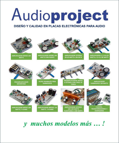 Imagen 6 de 7 de Amplificador 2.1 11+11+38 Watts Con Fuente Trafo Y Disipador