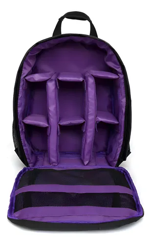 Mochila Para Fotografia Cameras Lentes E Acessórios Cor Roxo