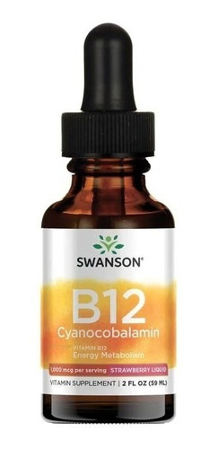 Swanson | Vitamin B12 Cyanocobalamin I 1,000mcg I 2 Floz Liq