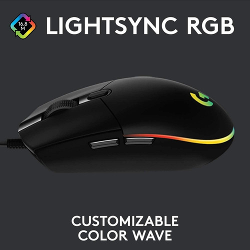 Logitech G203 Rgb - Ratón Cableado Para Videojuegos