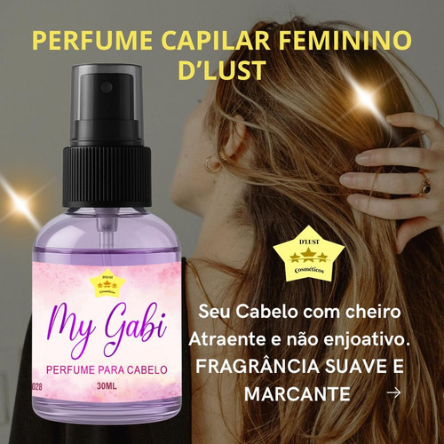 Kit 2x Perfume Cabelo Feminino D'lust Fragrância Excelente