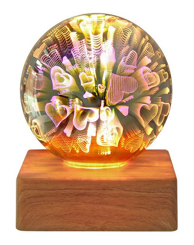 Luz De Fuegos Artificiales 3d Bola De Cristal Luz Usb