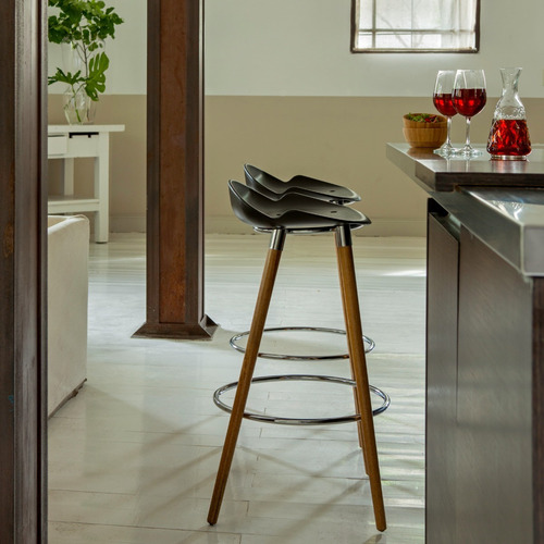 Imagen 4 de 5 de Banqueta Alta Taburete Desayunador Milo Wood Diseño Rossi