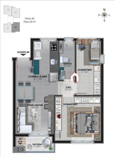 Apartamento Com 2 Dormitórios À Venda, 54 M² Por R$ 180.000,00 - Panazzolo - Caxias Do Sul/rs - Ap0062