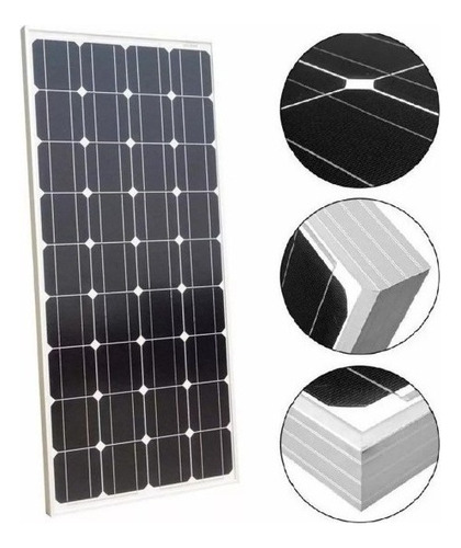 Panel Solar Monocristalino Fotovoltaico 12v 100w