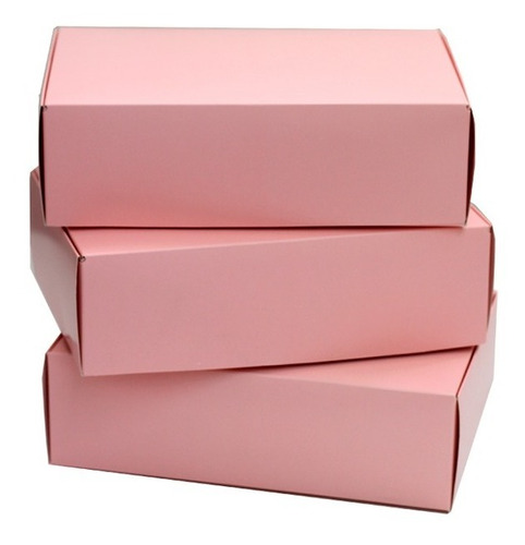 75 Cajas Rosas Para Unboxing Empaque Bonitas 27 X 18 X 8 Cm